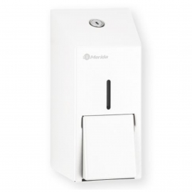 Dozownik do mydła w płynie MERIDA STELLA MINI, pojemność 400 ml, stal biała