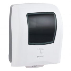 Automatyczny bezdotykowy podajnik na ręczniki papierowe w rolach MERIDA ONE, biały
