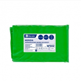 Worki na śmieci MERIDA składane 90x110 cm o poj. 160 l, paczka 10szt., zielone