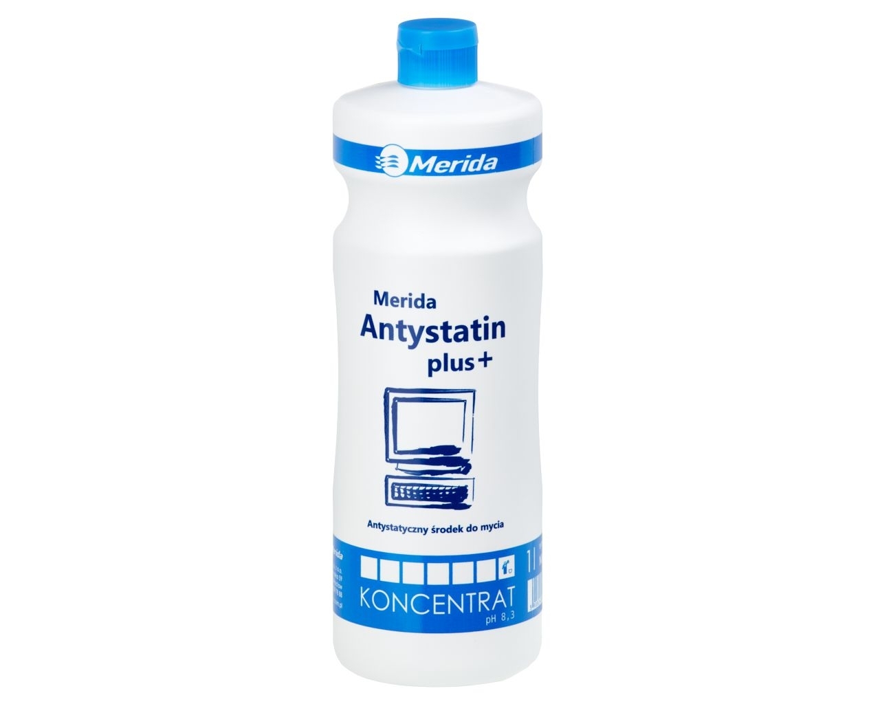 MERIDA ANTYSTATIN PLUS+ Antystatyczny środek do mycia powierzchni z tworzyw sztucznych, butelka 1 l