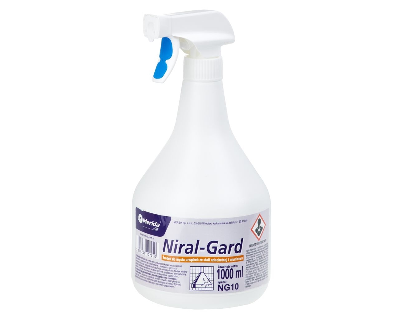 MERIDA NIRAL GARD - gotowy środek do czyszczenia i konserwacji urządzeń ze stali nierdzewnej, 1 l