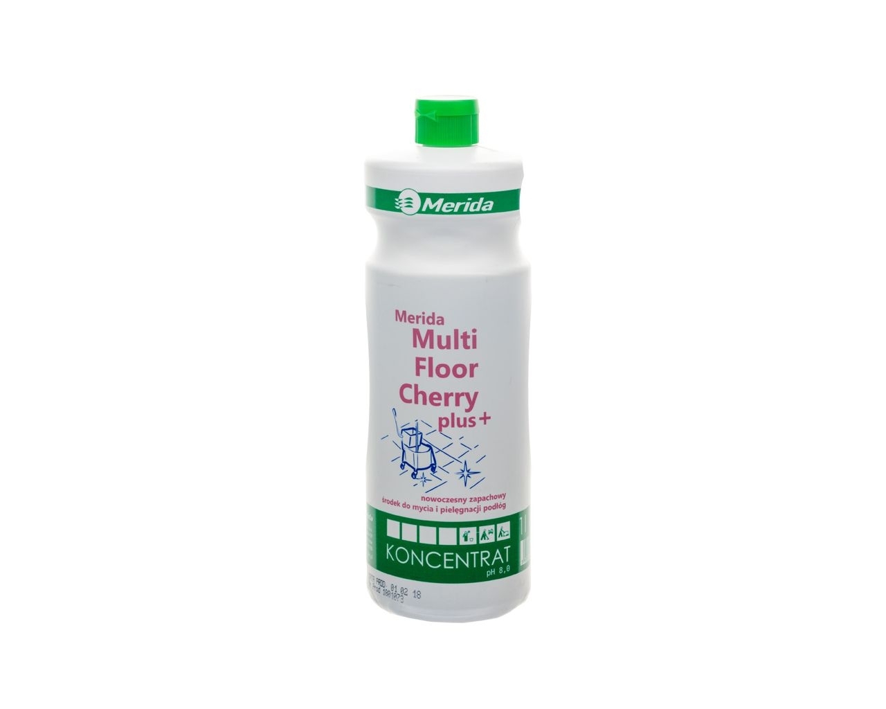 MERIDA MULTIFLOOR CHERRY PLUS+ Antystatyczny środek do mycia powierzchni wodoodpornych, butelka 1 l