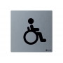 MERIDA Piktogram ze stali nierdzewnej - toaleta dla niepełnosprawnych, stal matowa