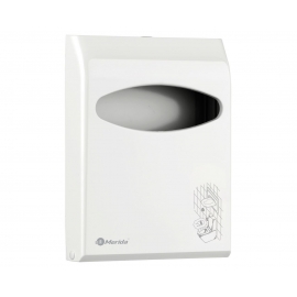 MERIDA Pojemnik na papierowe podkładki higieniczne na deskę sedesową, biały