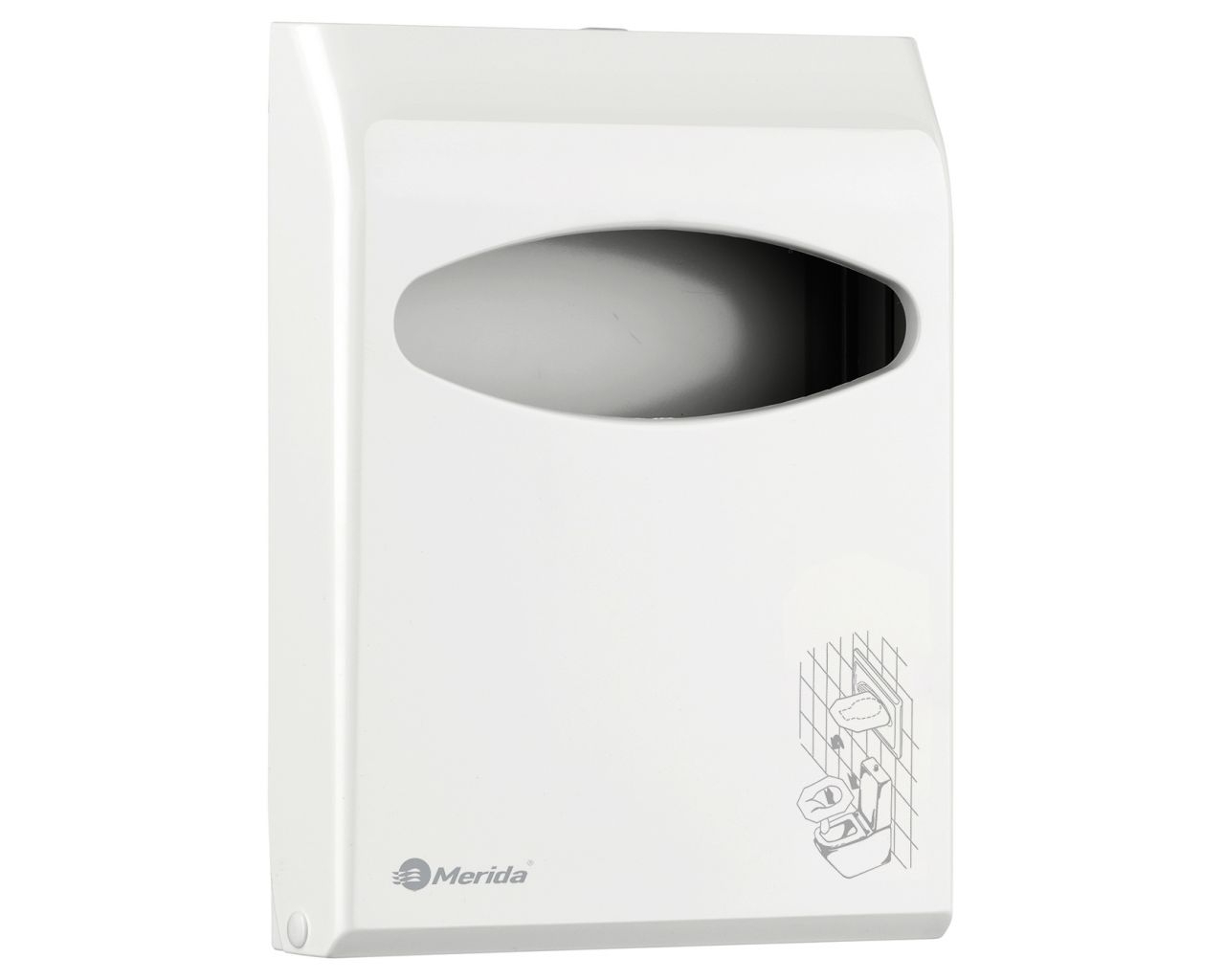 Pojemnik na podkładki higieniczne na deskę sedesową MERIDA, biały