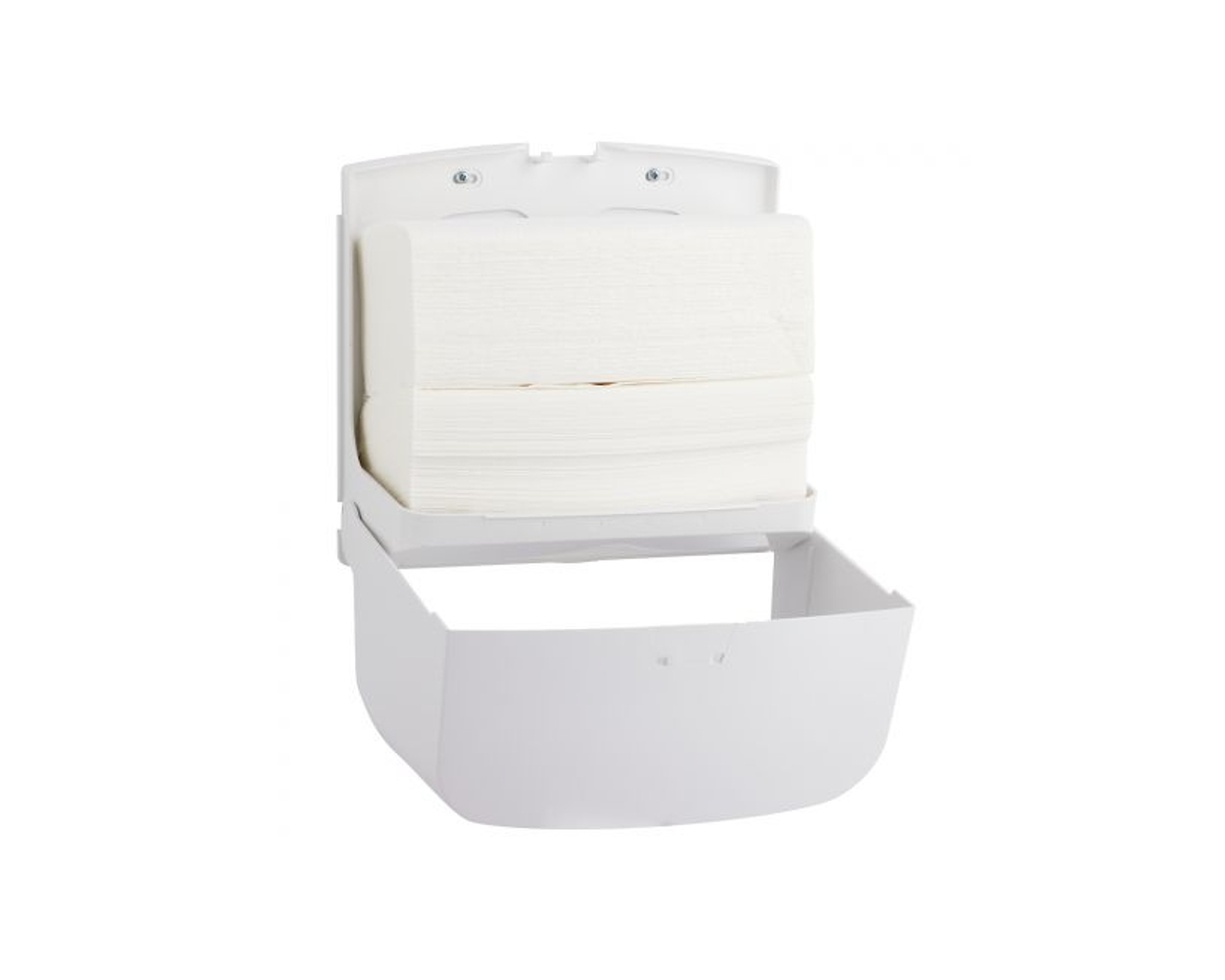 Pojemnik na ręczniki papierowe składane MERIDA TOP MINI, okienko szare