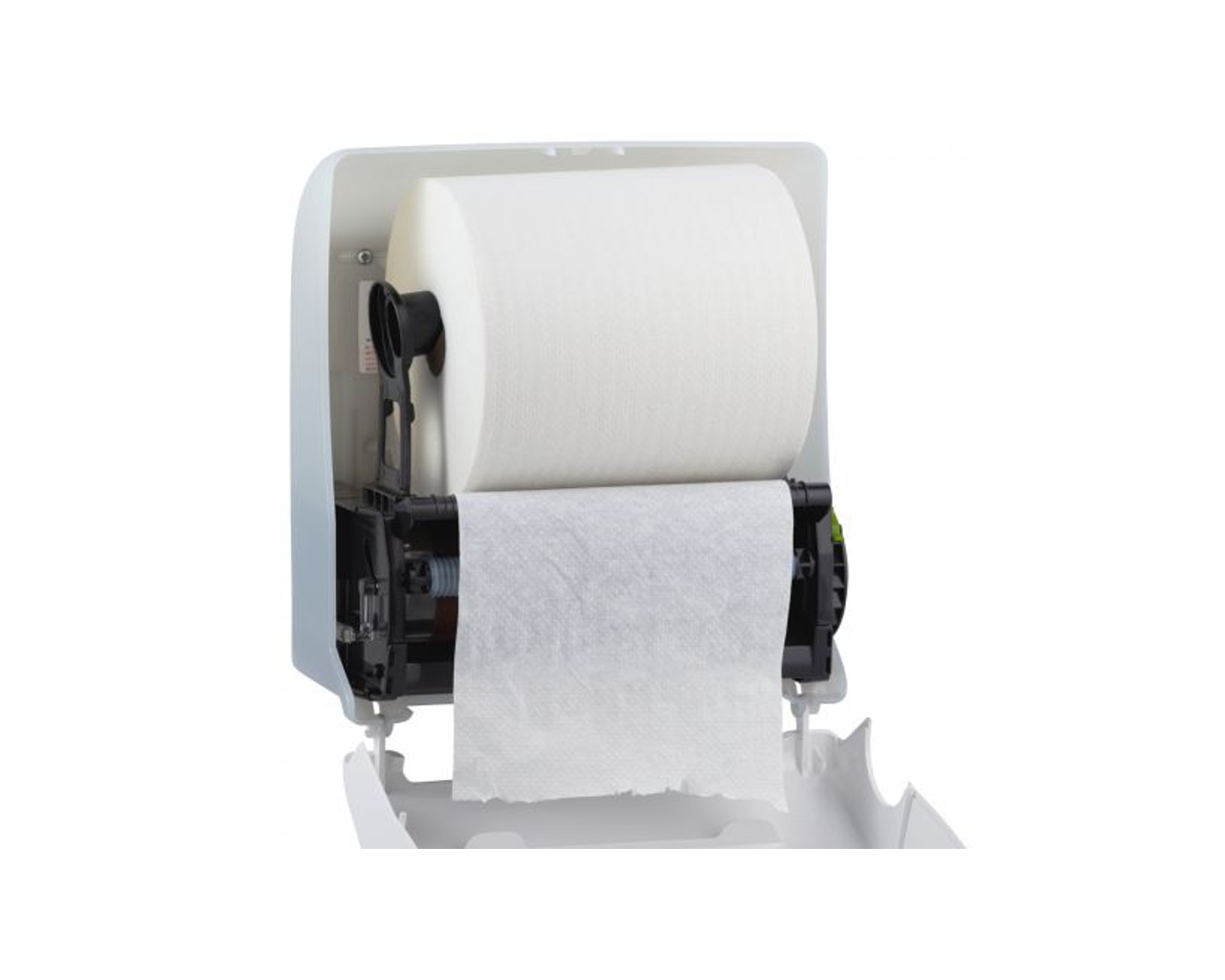 Podajnik ręczników papierowych w rolach SOLID CUT MAXI, wersja biało-jasny mat