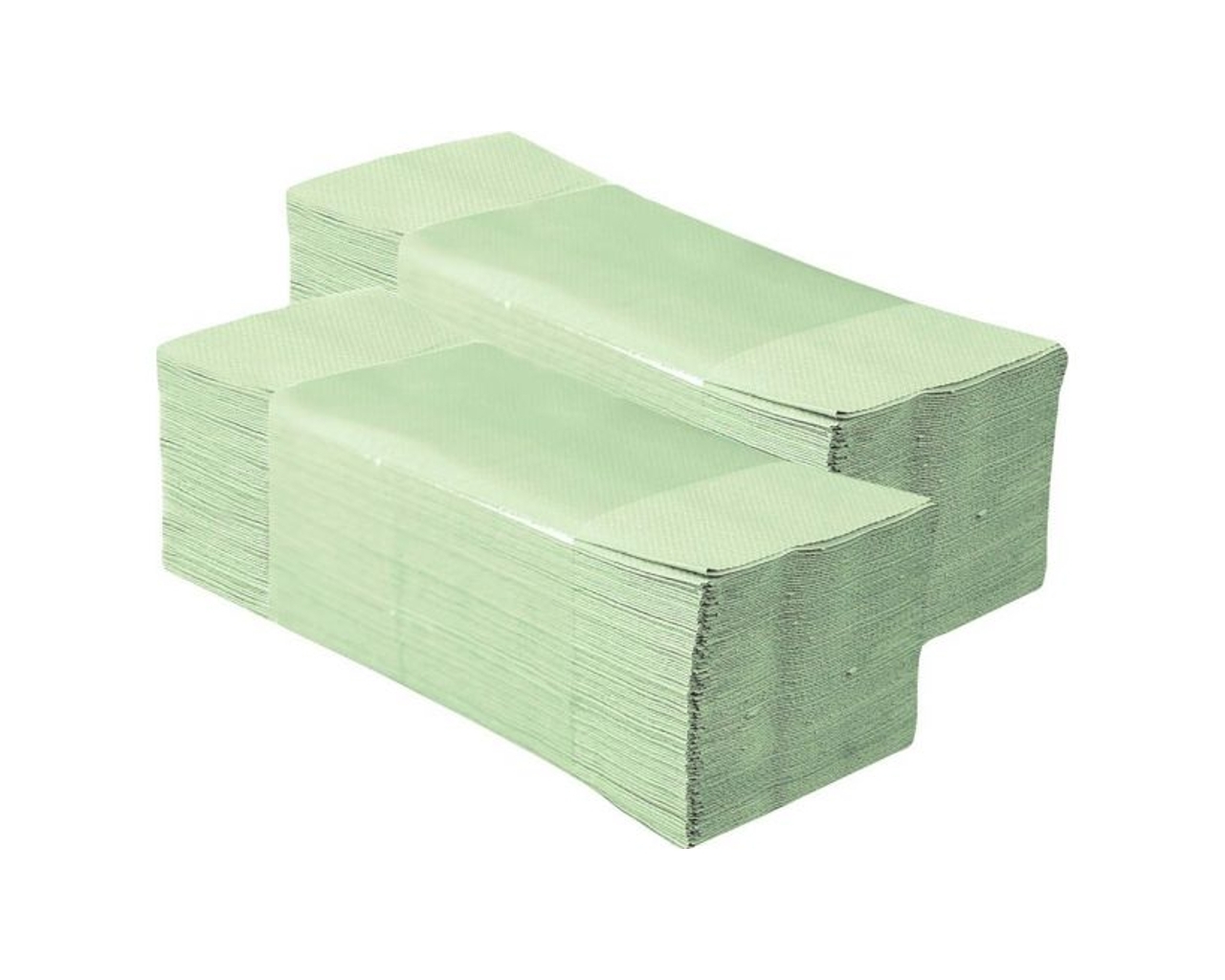 Ręczniki papierowe składane ZZ MERIDA ECONOMY, jasnozielone, makulaturowe, karton 4000 szt.