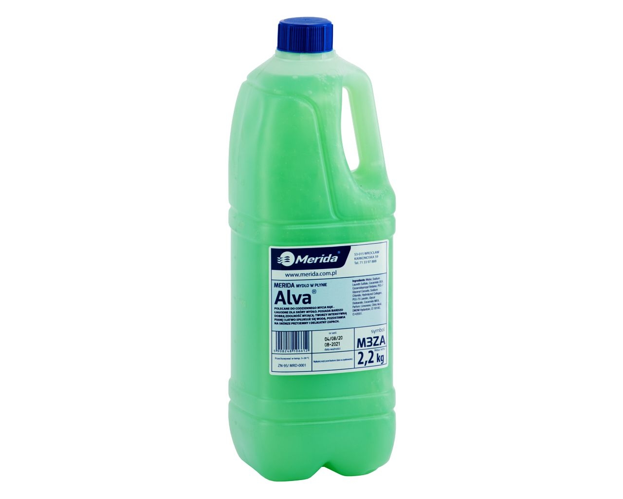 Mydło w płynie MERIDA ALVA, zielone 2,2 kg, zapach cytrusowy