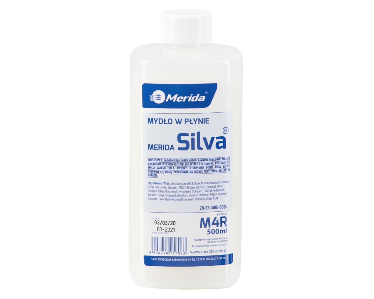 Mydło w płynie MERIDA SILVA, butelka 500 ml