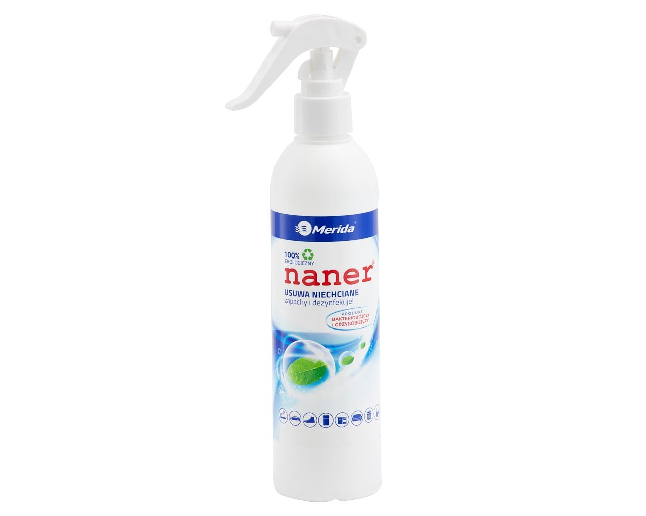 Preparat neutralizujący zapachy MERIDA NANER, butelka ze spryskiwaczem 250 ml