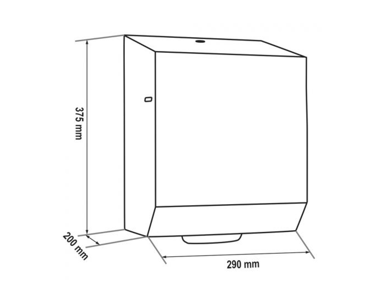 Automatyczny bezdotykowy pojemnik na ręczniki papierowe w rolach MERIDA STELLA BLACK LINE