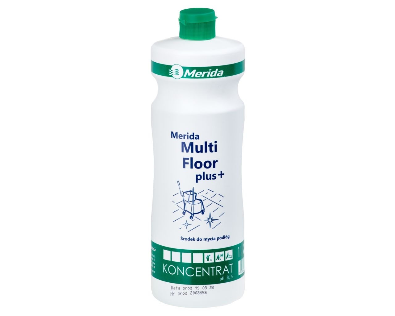 MERIDA MULTIFLOOR PLUS+ Antystatyczny środek do mycia powierzchni wodoodpornych, butelka 1 l