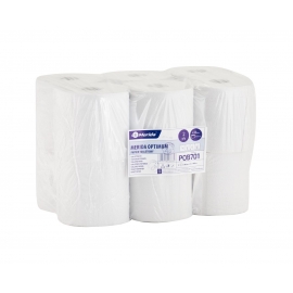 Papier toaletowy MERIDA OPTIMUM, biały, średnica 14 cm, długość roli 80 m, opakowanie 12 sztuk